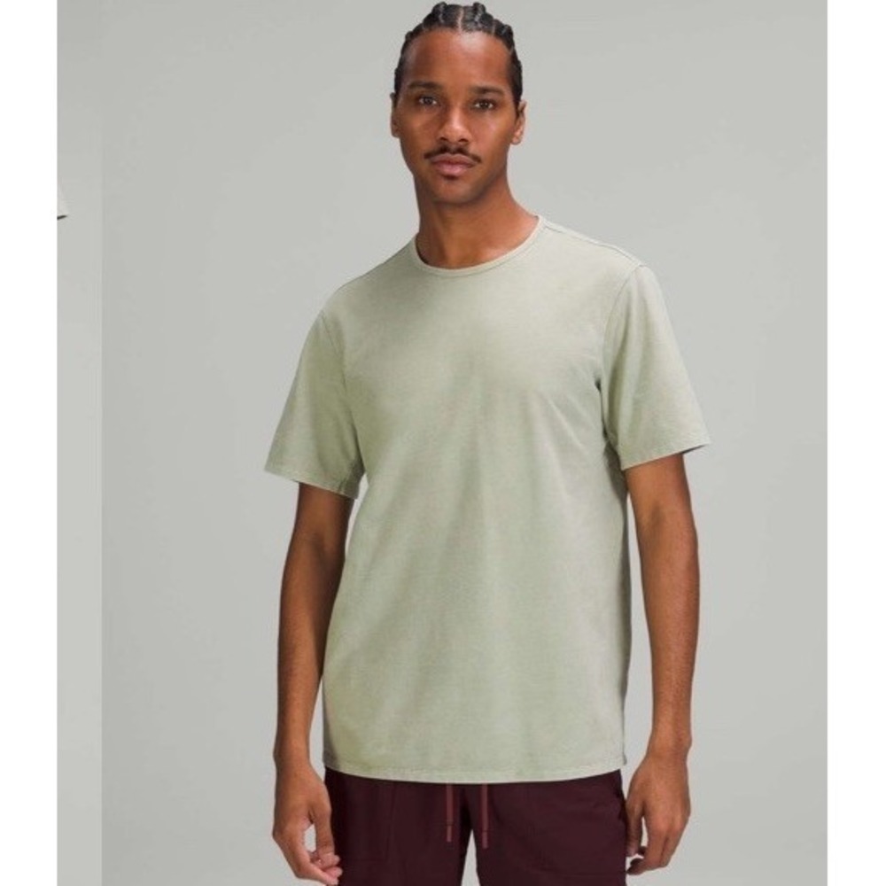 Lululemon‎ Commission Short Sleeve T-Shirt Green Mens Size Large Athletic Tee